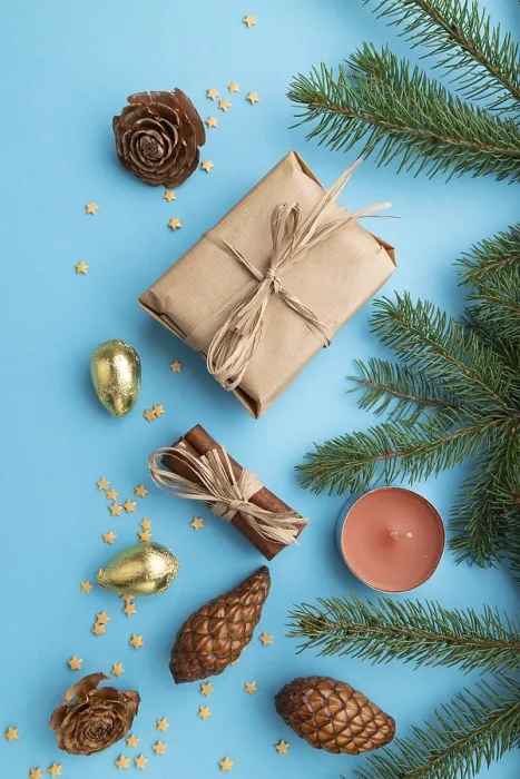 Gerahmter Druck : Weihnachts- oder Neujahrs-Komposition Gerahmter Druck : Weihnachts- oder Neujahrs-Komposition