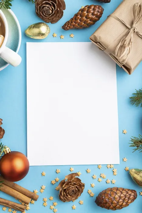 Gerahmter Druck : Weihnachts- oder Neujahrs-Komposition Gerahmter Druck : Weihnachts- oder Neujahrs-Komposition