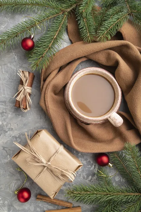 Gerahmter Druck : Weihnachts- oder Neujahrs-Komposition Gerahmter Druck : Weihnachts- oder Neujahrs-Komposition