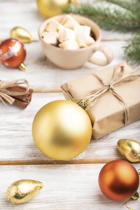 Gerahmter Druck : Weihnachts- oder Neujahrs-Komposition Gerahmter Druck : Weihnachts- oder Neujahrs-Komposition