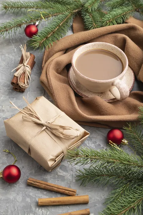 Gerahmter Druck : Weihnachts- oder Neujahrs-Komposition Gerahmter Druck : Weihnachts- oder Neujahrs-Komposition