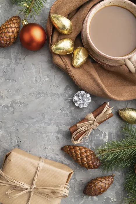 Gerahmter Druck : Weihnachts- oder Neujahrs-Komposition Gerahmter Druck : Weihnachts- oder Neujahrs-Komposition