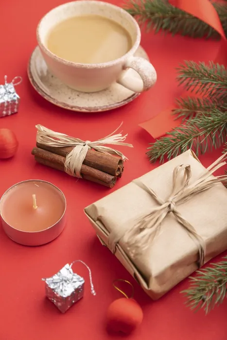 Gerahmter Druck : Weihnachts- oder Neujahrs-Komposition