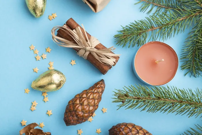 Gerahmter Druck : Weihnachts- oder Neujahrs-Komposition Gerahmter Druck : Weihnachts- oder Neujahrs-Komposition