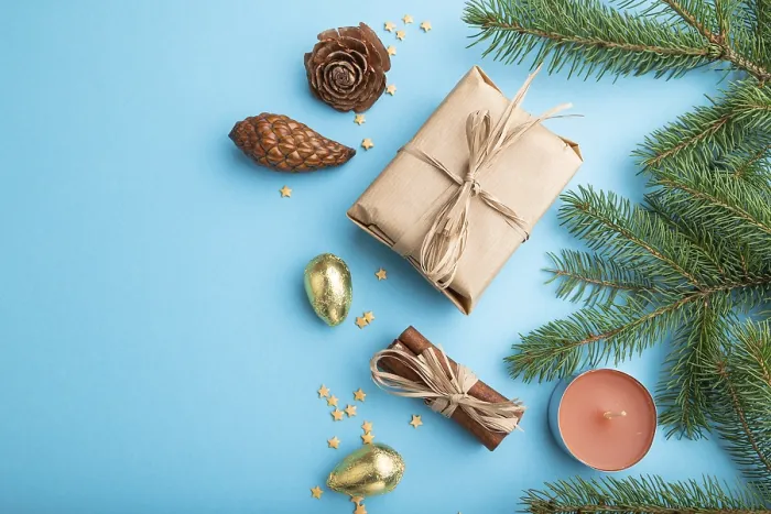 Gerahmter Druck : Weihnachts- oder Silvester-Komposition Gerahmter Druck : Weihnachts- oder Silvester-Komposition