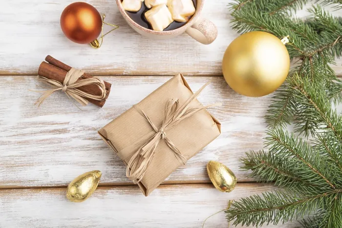 Gerahmter Druck : Weihnachts- oder Silvesterkomposition Gerahmter Druck : Weihnachts- oder Silvesterkomposition