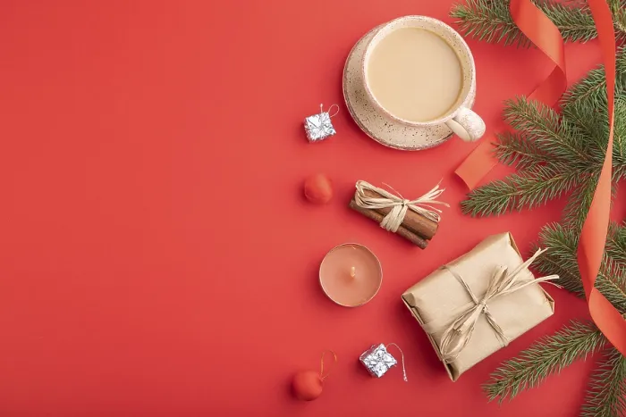 Gerahmter Druck : Weihnachts- oder Neujahrs-Komposition Gerahmter Druck : Weihnachts- oder Neujahrs-Komposition