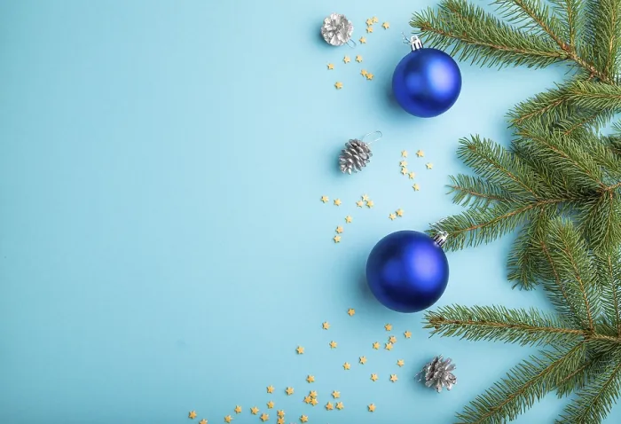 Gerahmter Druck : Weihnachts- oder Neujahrs-Komposition.