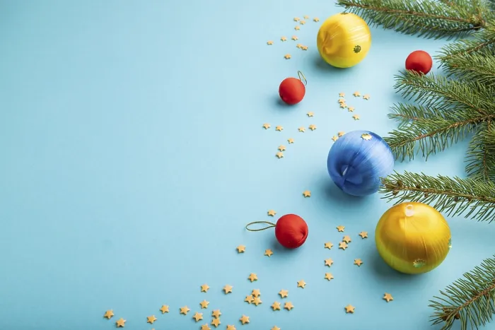 Gerahmter Druck : Weihnachts- oder Silvester-Komposition Gerahmter Druck : Weihnachts- oder Silvester-Komposition
