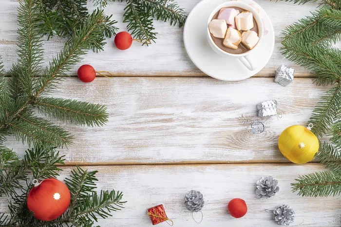 Gerahmter Druck : Weihnachts- oder Neujahrsrahmenkomposition. Gerahmter Druck : Weihnachts- oder Neujahrsrahmenkomposition.