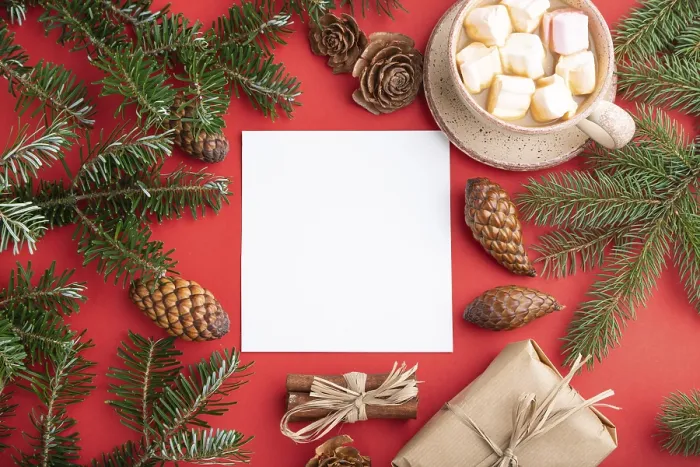 Gerahmter Druck : Weihnachts- oder Neujahrsrahmenkomposition. Gerahmter Druck : Weihnachts- oder Neujahrsrahmenkomposition.