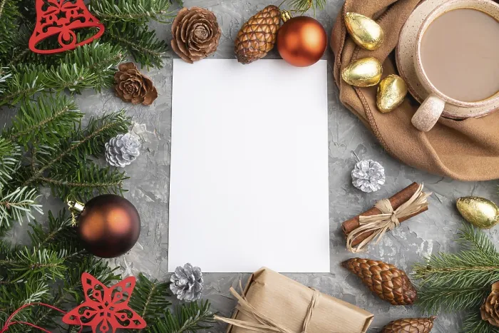 Gerahmter Druck : Weihnachts- oder Neujahrsrahmenkomposition. Gerahmter Druck : Weihnachts- oder Neujahrsrahmenkomposition.