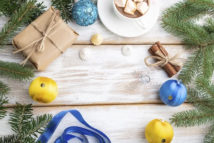 Gerahmter Druck : Weihnachts- oder Neujahrsrahmenkomposition Gerahmter Druck : Weihnachts- oder Neujahrsrahmenkomposition