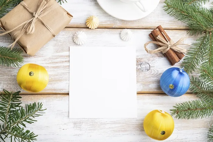 Gerahmter Druck : Weihnachts- oder Neujahrsrahmenkomposition. Gerahmter Druck : Weihnachts- oder Neujahrsrahmenkomposition.