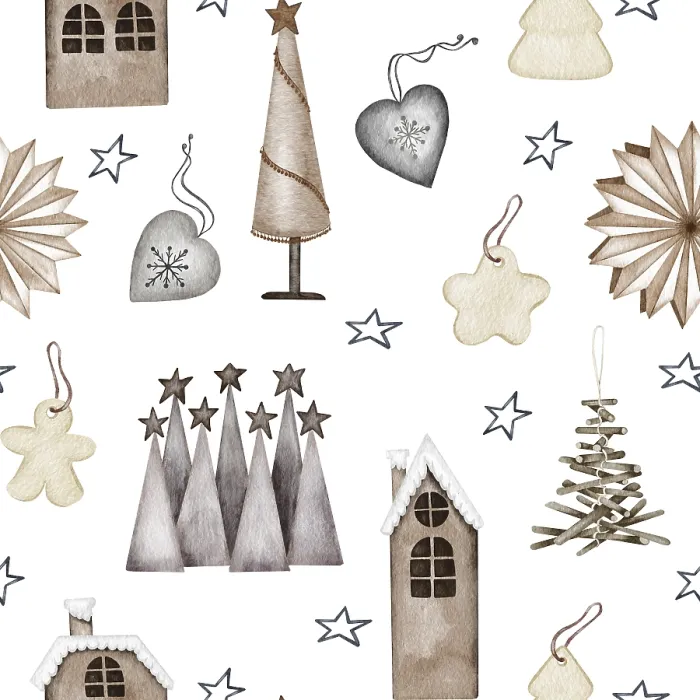 Gerahmter Druck : Weihnachtsmuster ohne Löcher. Lichter. Gerahmter Druck : Weihnachtsmuster ohne Löcher. Lichter.
