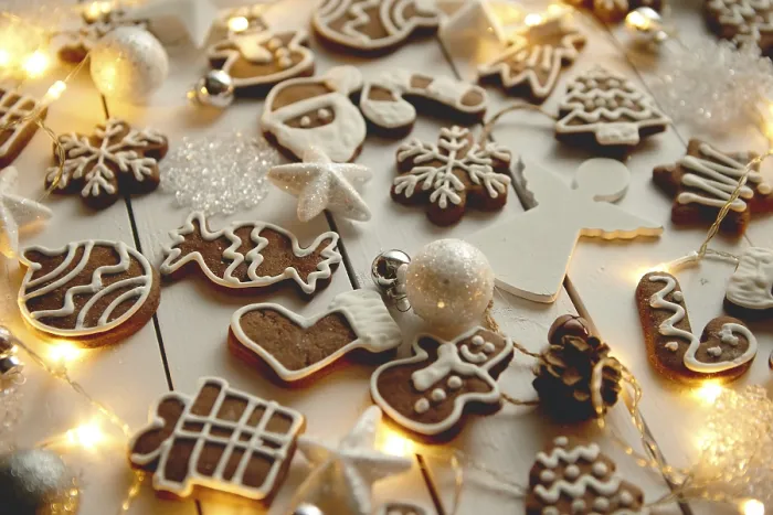 Gerahmter Druck : Weihnachtsgebäckzusammensetzung Gerahmter Druck : Weihnachtsgebäckzusammensetzung