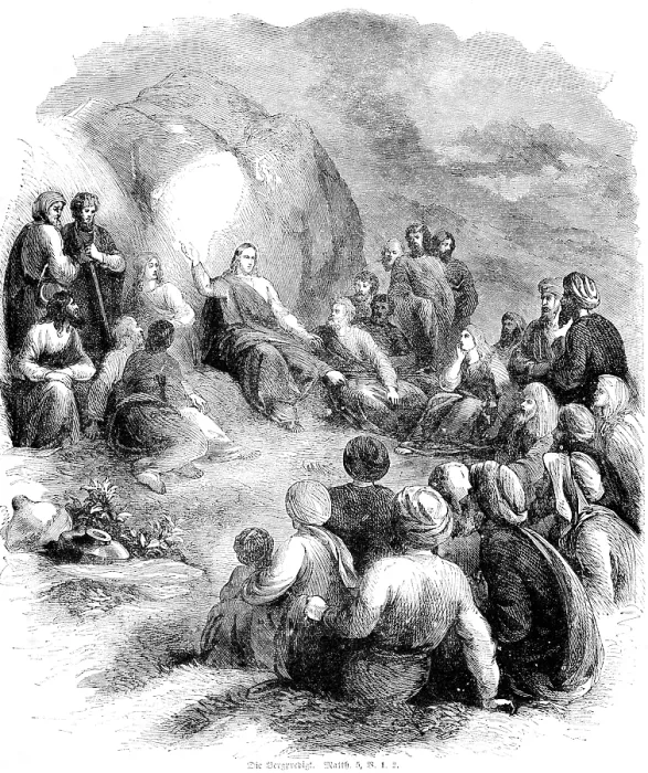 Gerahmter Druck : Der Bergpredigt von Christus. Gerahmter Druck : Der Bergpredigt von Christus.
