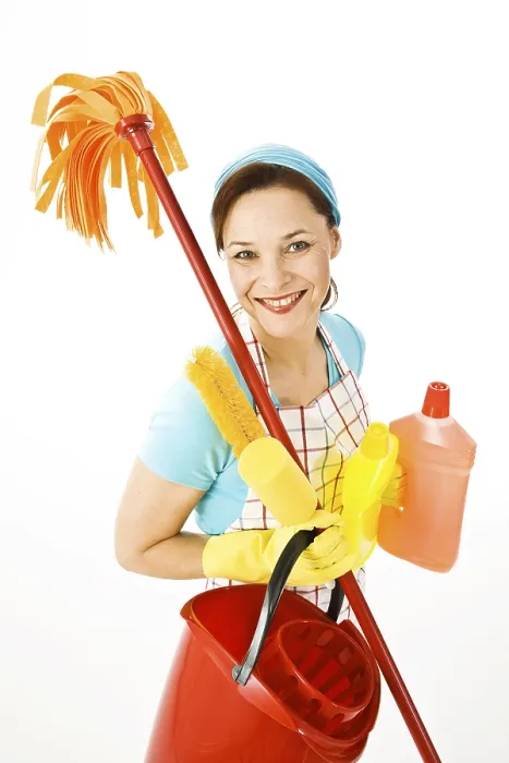 Gerahmter Druck : Putzfrau bei der Arbeit Gerahmter Druck : Putzfrau bei der Arbeit