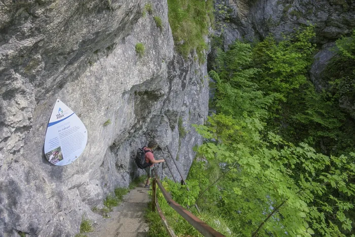 Gerahmter Druck : Kletteranlage am Trefflingfall Gerahmter Druck : Kletteranlage am Trefflingfall
