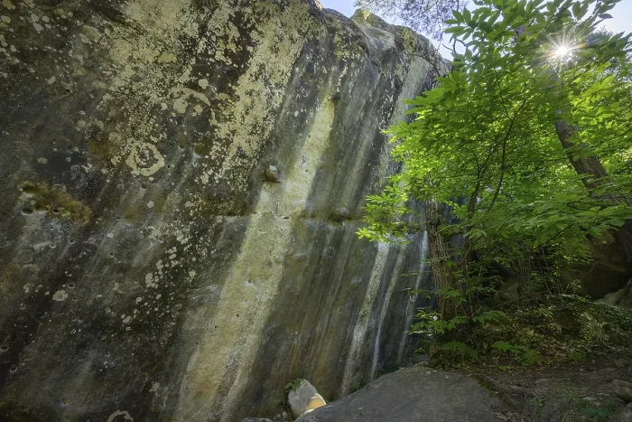 Gerahmter Druck : Klettern auf Felsen, Sandsteinalabyrinth-Wanderung Gres d'Annot Gerahmter Druck : Klettern auf Felsen, Sandsteinalabyrinth-Wanderung Gres d'Annot