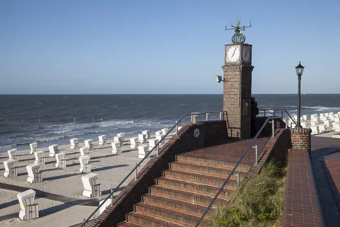 Gerahmter Druck : Uhrturm auf der Strandpromenade. Gerahmter Druck : Uhrturm auf der Strandpromenade.