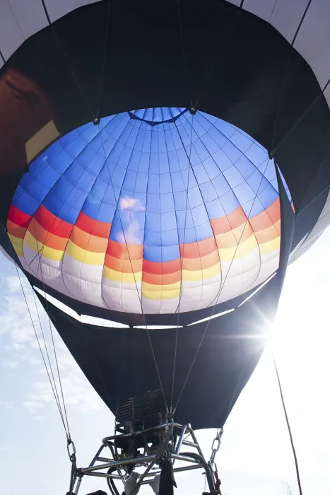 Gerahmter Druck : Nähern Sie sich Ballon und Brenner. Gerahmter Druck : Nähern Sie sich Ballon und Brenner.