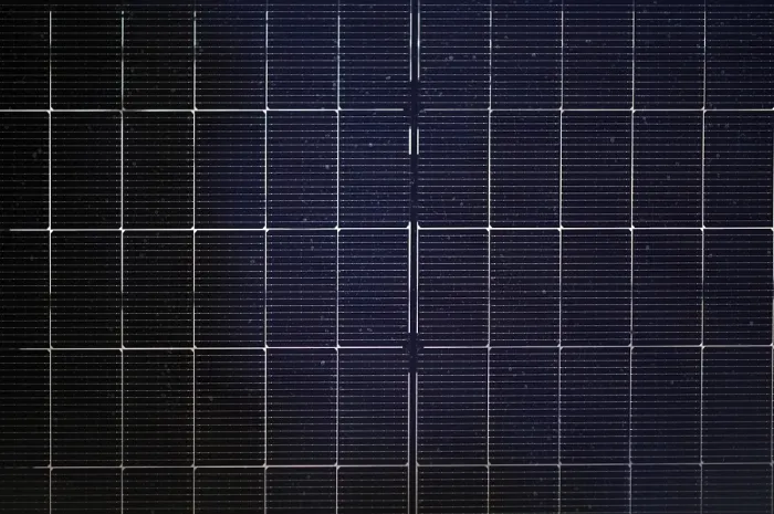 Gerahmter Druck : Nahansicht, detaillierter Blick, Solarmodul Gerahmter Druck : Nahansicht, detaillierter Blick, Solarmodul