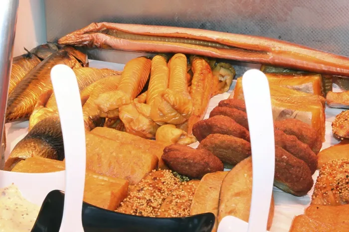 Gerahmter Druck : Aufnahme eines Fischtheke. Gerahmter Druck : Aufnahme eines Fischtheke.