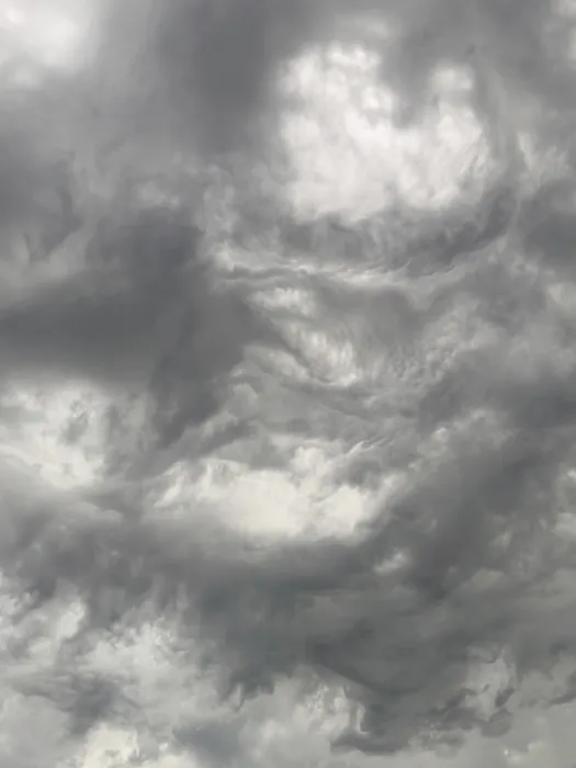 Gerahmter Druck : Nebelwolken kurz vor einem Gewitter, Nordrhein-Westfalen Gerahmter Druck : Nebelwolken kurz vor einem Gewitter, Nordrhein-Westfalen
