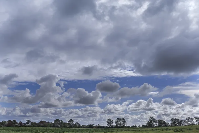 Gerahmter Druck : Wolkenformen, Boddenlandschaft. Gerahmter Druck : Wolkenformen, Boddenlandschaft.