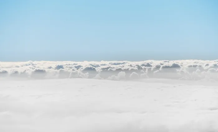 Gerahmter Druck : Wolkenfront, Handelswindwolken.