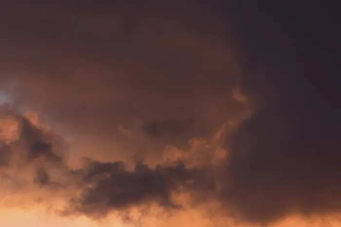 Gerahmter Druck : Abendwolken über Bayern, Deutschland