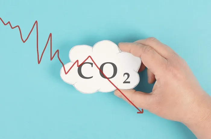 Gerahmter Druck : CO2-Wolke, reduziere Kohlenstoffemission. Gerahmter Druck : CO2-Wolke, reduziere Kohlenstoffemission.