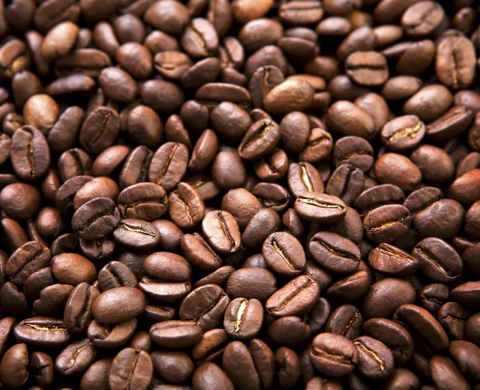 Gerahmter Druck : Kaffeebohnen-Hintergrund Gerahmter Druck : Kaffeebohnen-Hintergrund