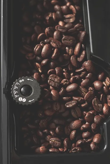 Gerahmter Druck : Kaffeeautomat, Kaffeebohnenbehälter Gerahmter Druck : Kaffeeautomat, Kaffeebohnenbehälter