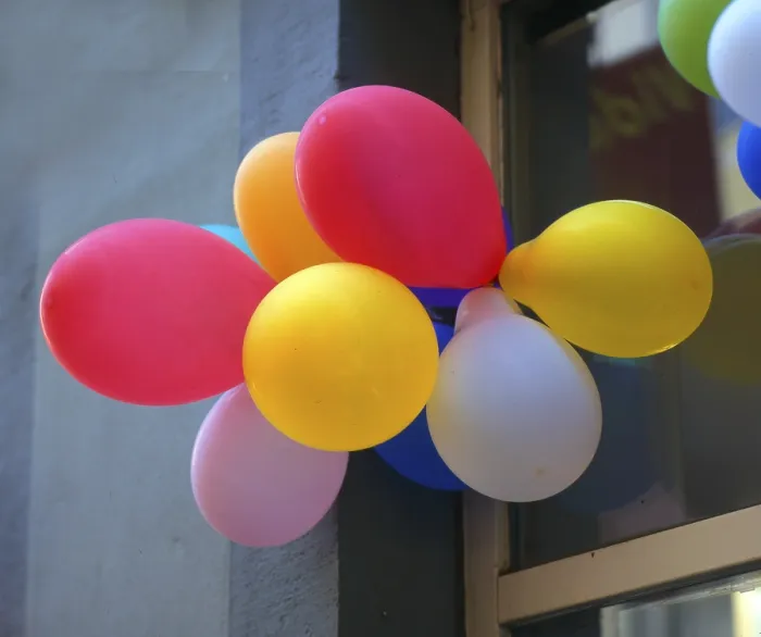 Gerahmter Druck : Farbige Luftballons Gerahmter Druck : Farbige Luftballons
