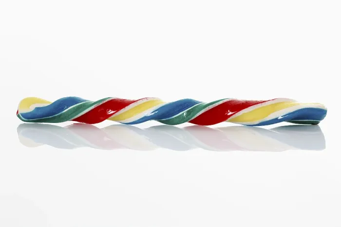 Gerahmter Druck : Farbiger Zuckerstange