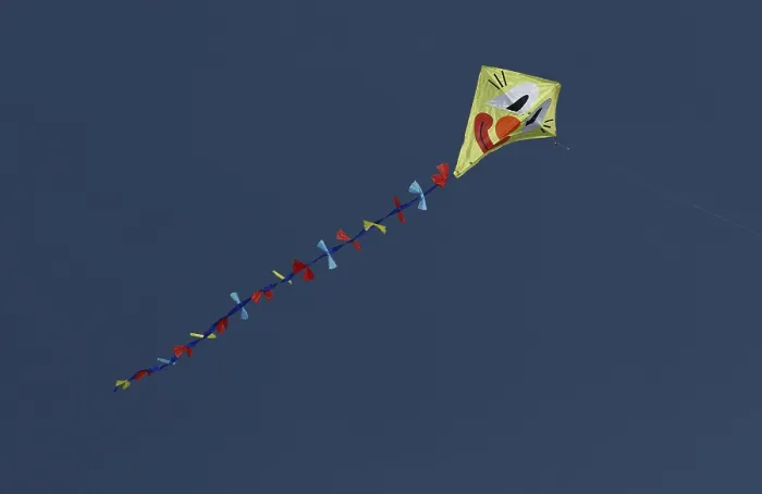 Gerahmter Druck : Farbenfroher Drachen in der Luft Gerahmter Druck : Farbenfroher Drachen in der Luft