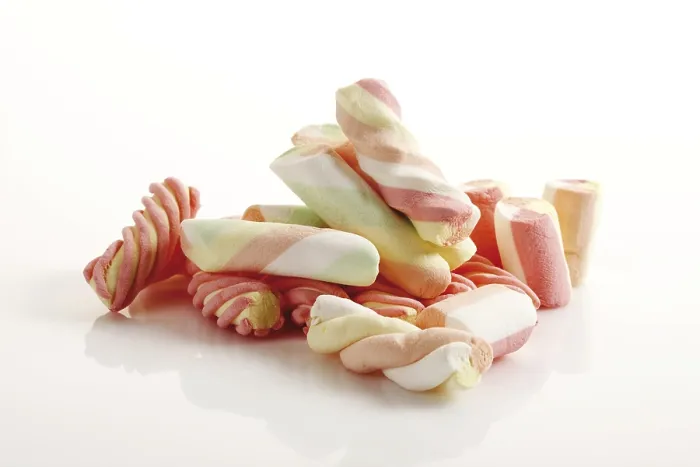 Gerahmter Druck : Farbige Schokomarshmallows
