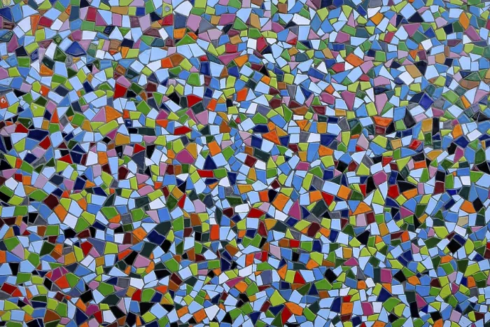 Gerahmter Druck : Farbiger Mosaik als Hintergrund. Gerahmter Druck : Farbiger Mosaik als Hintergrund.