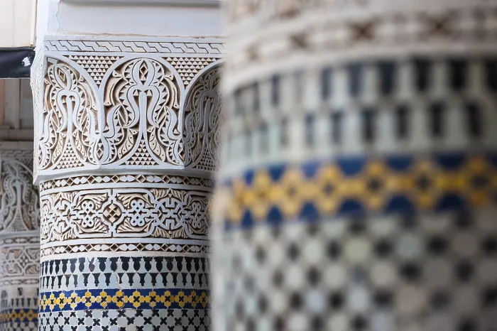 Gerahmter Druck : Säulen im Riad, Säule, traditionell. Gerahmter Druck : Säulen im Riad, Säule, traditionell.