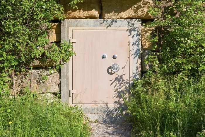 Gerahmter Druck : Kombinationsschlossschrank mit Steinrahmen. Gerahmter Druck : Kombinationsschlossschrank mit Steinrahmen.
