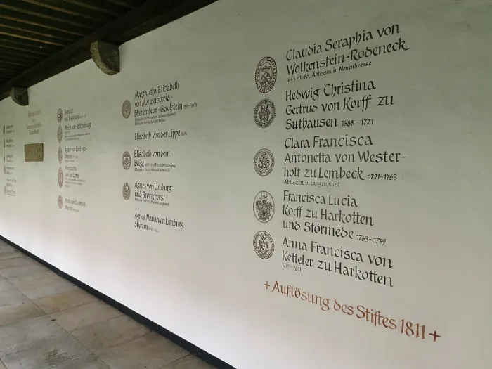 Gerahmter Druck : Gedenktafel der Äbtissinnen, St. Gerahmter Druck : Gedenktafel der Äbtissinnen, St.