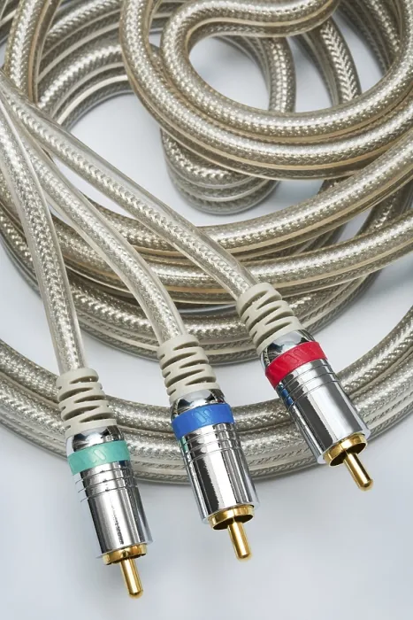 Gerahmter Druck : Komponenten-Video-Kabel mit Goldüberzug. Gerahmter Druck : Komponenten-Video-Kabel mit Goldüberzug.