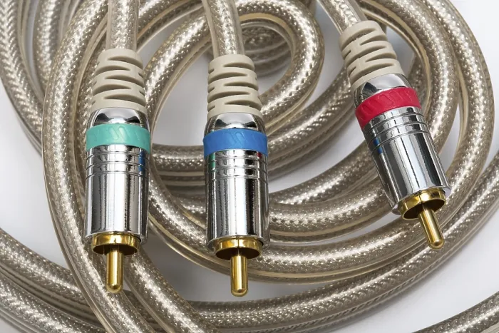 Gerahmter Druck : Komponenten-Video-Kabel mit Goldüberzug Gerahmter Druck : Komponenten-Video-Kabel mit Goldüberzug