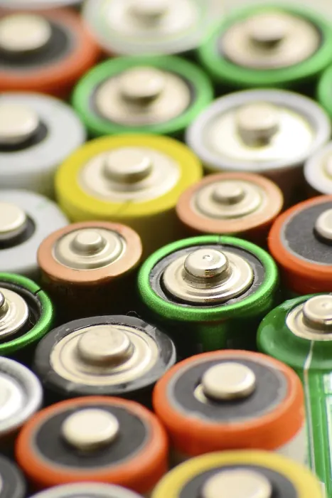 Gerahmter Druck : Komposition mit alkalischen Batterien. Gerahmter Druck : Komposition mit alkalischen Batterien.