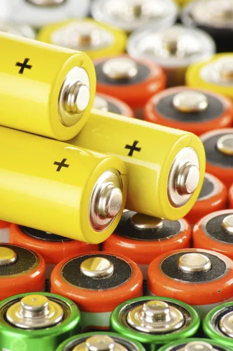 Gerahmter Druck : Komposition mit alkalischen Batterien. Gerahmter Druck : Komposition mit alkalischen Batterien.