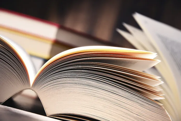 Gerahmter Druck : Komposition mit offener Buch auf dem Tisch. Gerahmter Druck : Komposition mit offener Buch auf dem Tisch.