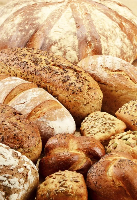 Gerahmter Druck : Zusammensetzung mit Vielfalt von Backwaren Gerahmter Druck : Zusammensetzung mit Vielfalt von Backwaren