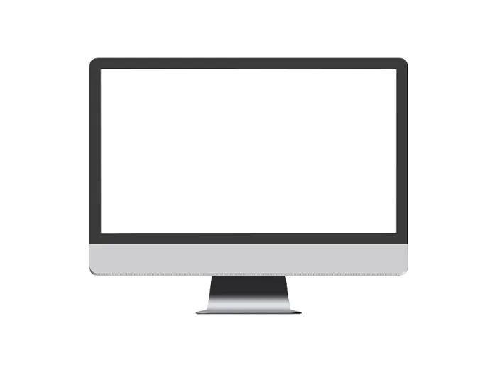 Gerahmter Druck : Computerbildschirm isoliert auf weißem Hintergrund. HQ Gerahmter Druck : Computerbildschirm isoliert auf weißem Hintergrund. HQ